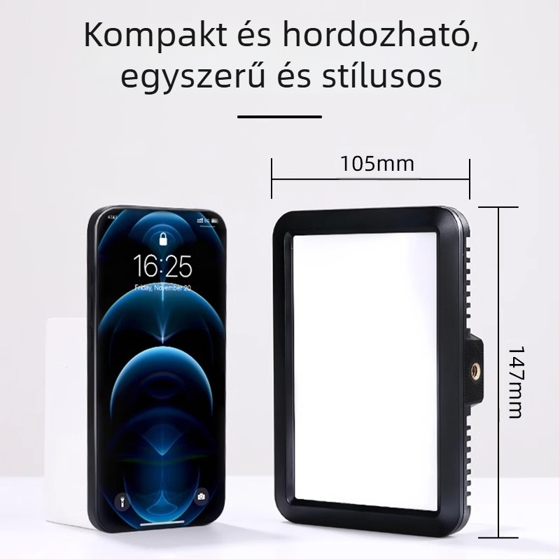 Shenniu LDP8D/BI 18D/BI Fénykiegészítő fotózáshoz, beltéri és kültéri használatra, lágy panel, állítható fényerő, önálló tápegység
