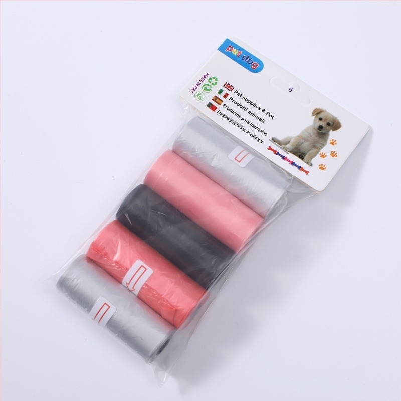 Wangcai Roll-up Állat-hulladék zacskók, lapos szájú típus, műanyag, normál vastagság, macskáknak és kutyáknak