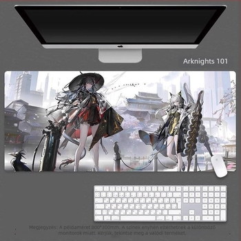 Arknights gumírozott egérpad számológép funkcióval, egyoldalas asztali matrac, OEM testreszabás