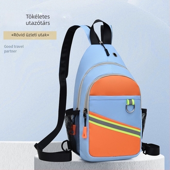 Oxford anyagú crossbody táska cipzárral, belső rekeszekkel (telefonzseb, azonosító zseb)