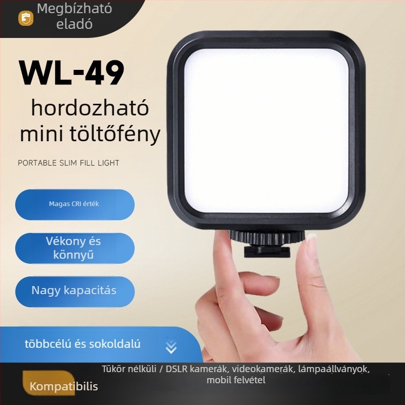 LED töltőfény élő közvetítéshez, telefonra klipszelhető zseblámpa, RGB világítás, 10W alatt, USB-C töltés