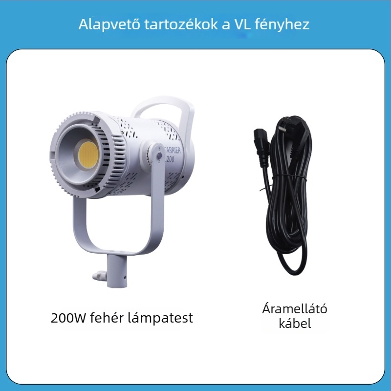 Professzionális fotózás világítás, COB LED, 300W, 220V, 3 színhőmérséklet, állítható fényerő és színárnyalat, 30 m-es hatótáv