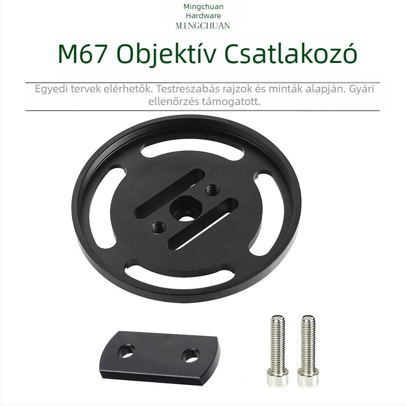 M67 objektív hordozó merülőfotózáshoz, alumíniumötvözet, átalakító gyűrű széles látószögű objektívhez