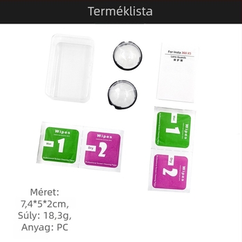 Insta360X5 védőlencse kiegészítő – PC + edzett üveg, logó nyomtatása elérhető, csomagolás: 1 db.