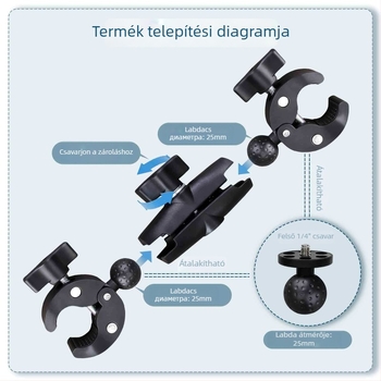 GoPro Hero 12/11 Kétfejű csiptető tartó (SCM135/SCM190/MCM175/MCM225) – Dmiditir, raktáron