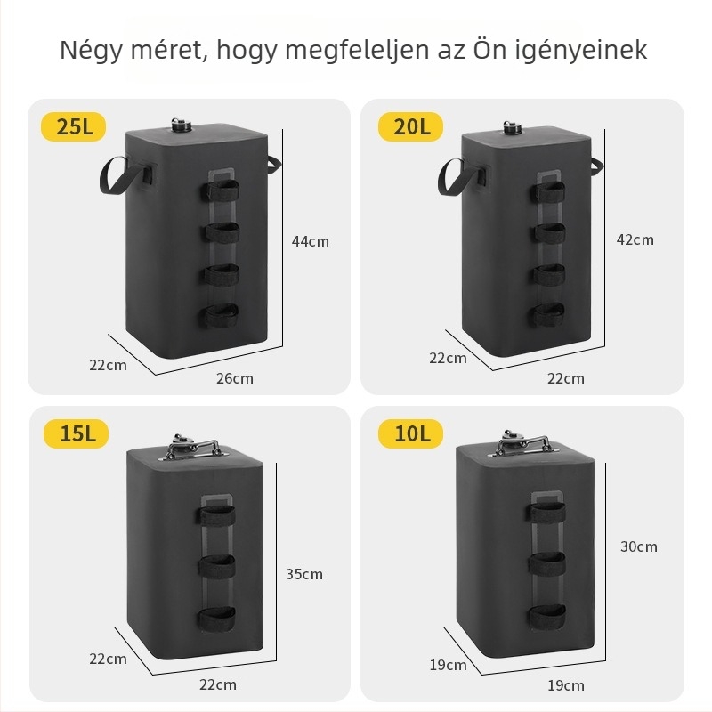 Vízfeltöltésű sátor súlyzsák, négyszögletes rögzítő vízzsák, szélálló