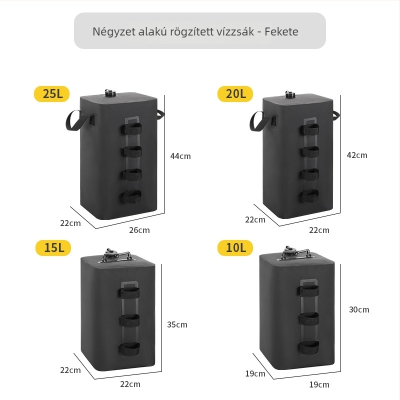 Vízfeltöltésű sátor súlyzsák, négyszögletes rögzítő vízzsák, szélálló