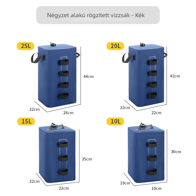 Vízfeltöltésű sátor súlyzsák, négyszögletes rögzítő vízzsák, szélálló