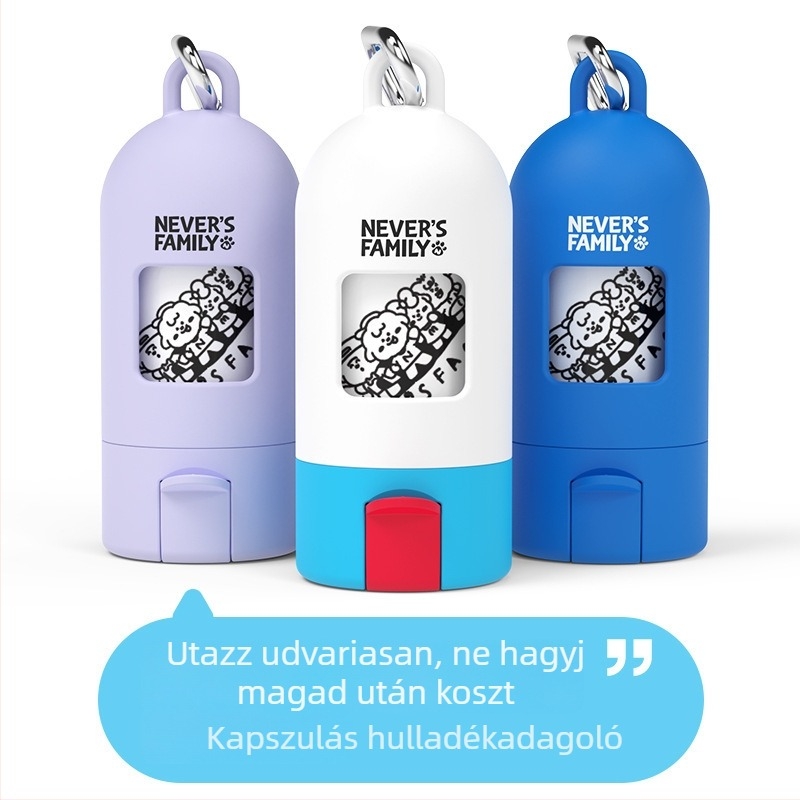 Kutyapiszák – vastagított, egyszer használatos, hordozható, biológiailag lebomló tisztító zacskók