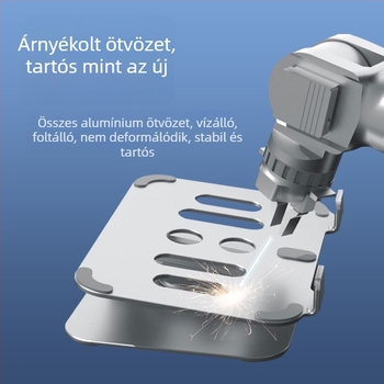 Alumínium ötvözetből készült tablet állvány, forgó, összecsukható és hordozható – Kompatibilis az iPad modellekkel