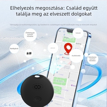 GPS nyomkövető medál – Modell 1202, 240mAh akkumulátor, ABS+ áramkör, iOS-kompatibilis