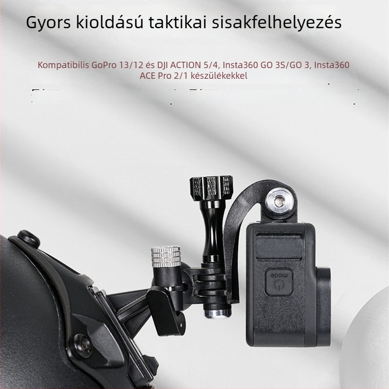 Sisak tartó akciókamerákhoz — anyag: műanyag; kompatibilis modellek: Action Camera; logónyomtatás nem támogatott; értékesítés utáni szolgáltatás: 3 garanciák.