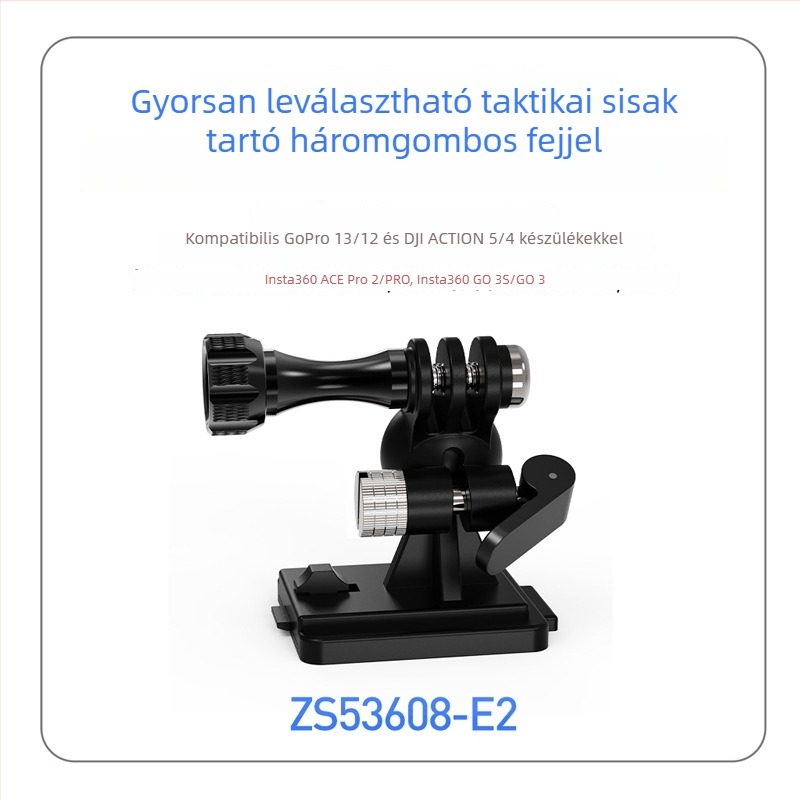 Sisak tartó akciókamerákhoz — anyag: műanyag; kompatibilis modellek: Action Camera; logónyomtatás nem támogatott; értékesítés utáni szolgáltatás: 3 garanciák.