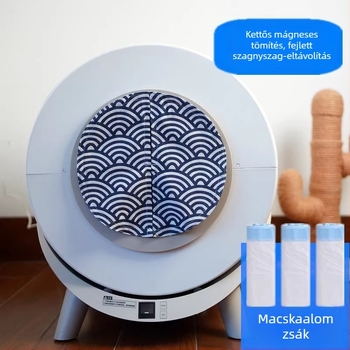Notty okos macskaalom-tároló – hordozható vászon dizájn, szagkontroll, pormentes ajtófüggöny, kötős szemeteszsák