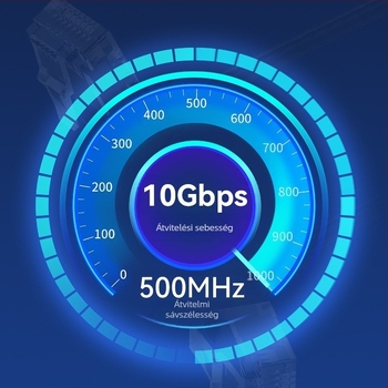 Weixun IBO 360° forgó Cat6 UTP hálózati kábel, dupla könyök, RJ-45, 10 Gbps