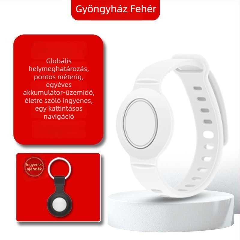 GPS óra gyermekeknek és időseknek — Bluetooth kereső helymeghatározó, Android/iOS kompatibilis, 210mAh akkumulátor, ABS anyag
