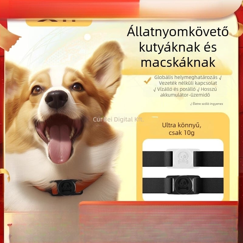 Kutya GPS nyomkövető – mini, vízálló nyakörv (GPS, mini, vízálló)