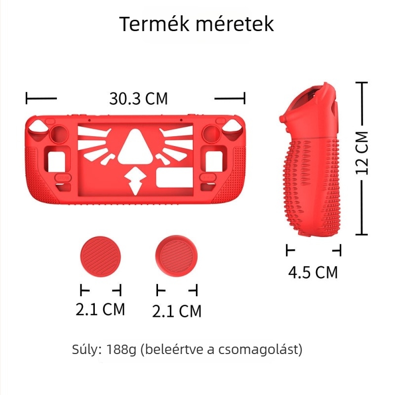 Szilikon védőtok a Steam Deck V Clubhoz — hordozható állvány, csúszásgátló, porálló tároló; tömeg 188 g