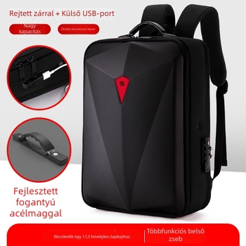 Alumínium-ötvözet keretű, merev héjú laptop hátizsák, lopás elleni védelem, EVA anyag, 20-35 L kapacitás, vízálló