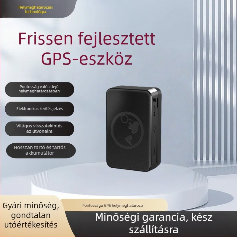 4G-es autó- és motorkerékpár GPS-nyomkövető mágneses rögzítéssel, ultra hosszú készenléti üzemidő, GPS-pontosság 3 m, riasztások: rezgés, áramszünet, geofence és gyorshajtás