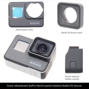 GoPro Hero5/6/7 objektívvédő kupak UV-szűrővel és HDMI- és adatportfedéllel