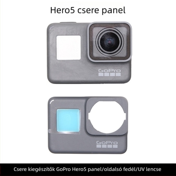 GoPro Hero5/6/7 objektívvédő kupak UV-szűrővel és HDMI- és adatportfedéllel