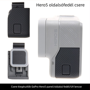 GoPro Hero5/6/7 objektívvédő kupak UV-szűrővel és HDMI- és adatportfedéllel