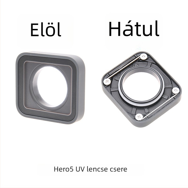 GoPro Hero5/6/7 objektívvédő kupak UV-szűrővel és HDMI- és adatportfedéllel