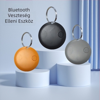 Kör alakú Bluetooth elvesztés elleni eszköz kétirányú kereséssel és riasztással; 210 mAh akkumulátor; hatótávolság 20 m-ig; Android és iOS kompatibilis; ABS ház; kétirányú keresés
