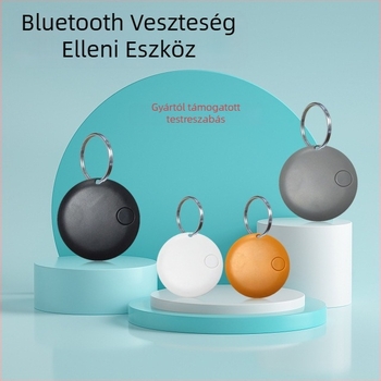 Kör alakú Bluetooth elvesztés elleni eszköz kétirányú kereséssel és riasztással; 210 mAh akkumulátor; hatótávolság 20 m-ig; Android és iOS kompatibilis; ABS ház; kétirányú keresés