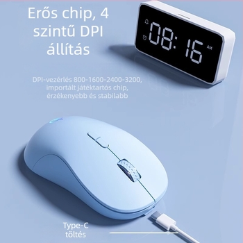 Bluetooth vezeték nélküli egér M600-s, 7 gomb, 3200 DPI, ergonómikus, RGB világítás, Plug-and-Play