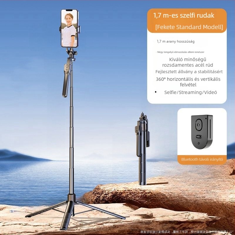 Telefon gimbal stabilizátor – rozsdamentes acélból, kézi működtetés, rezgésmentesítés nélkül, távvezérlő nélkül, Bluetooth nélkül, világítás nélkül, IBIS nélkül