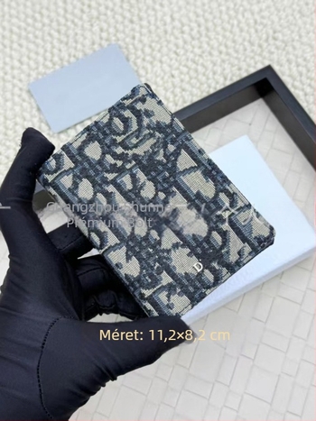 Vászon pénztárca és kártyatartó, uniszex, városi egyszerűség, tehénbőr belső, egységes mintázat
