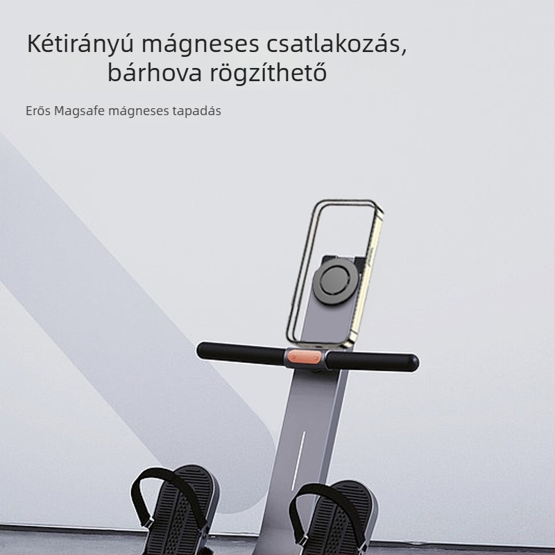 MagSafe telefon-tartó edzéshez, kétirányú mágneses fej, ötvözet + műanyag, kompatibil MagSafe