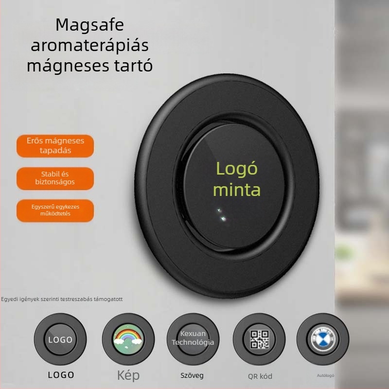 MagSafe telefon-tartó edzéshez, kétirányú mágneses fej, ötvözet + műanyag, kompatibil MagSafe