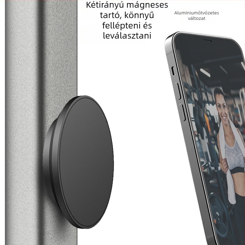 MagSafe telefon-tartó edzéshez, kétirányú mágneses fej, ötvözet + műanyag, kompatibil MagSafe