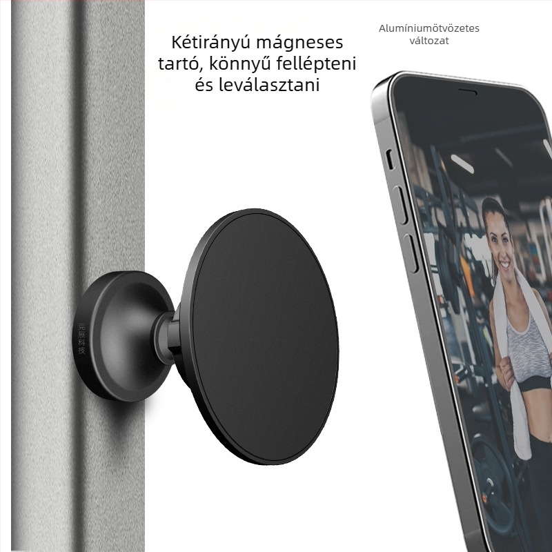 MagSafe telefon-tartó edzéshez, kétirányú mágneses fej, ötvözet + műanyag, kompatibil MagSafe