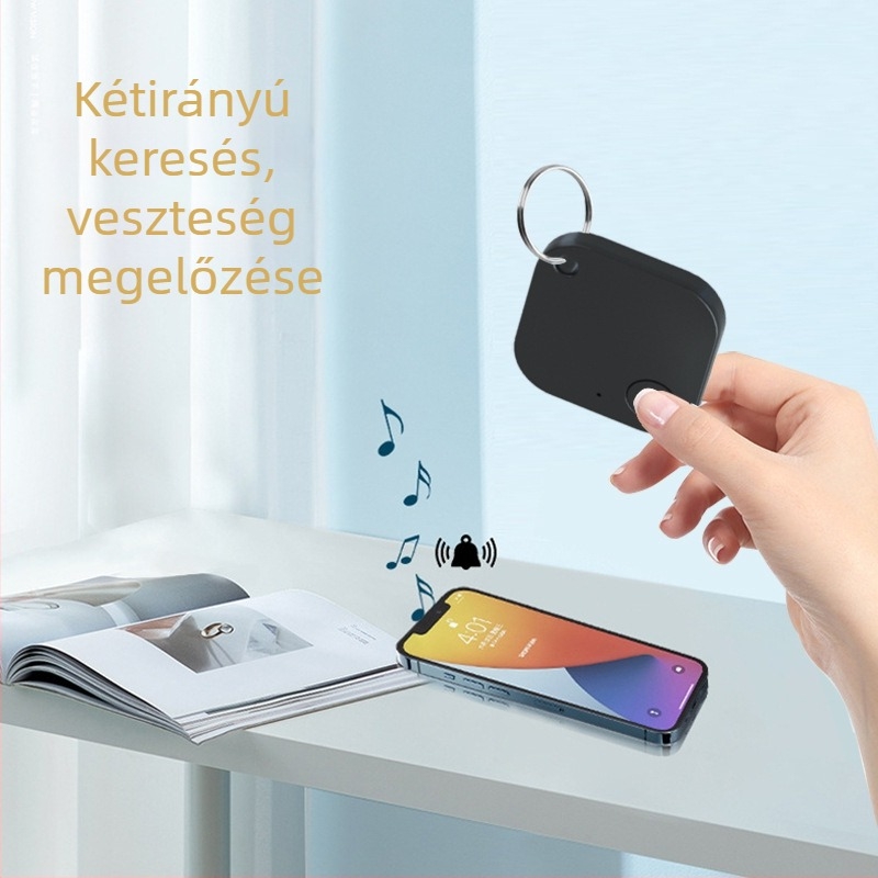 Kulcskereső HST-02 anti-elvesztés figyelmeztetéssel, Bluetooth 25 m hatótávolság, 210 mAh akkumulátor, Android és iOS kompatibilis