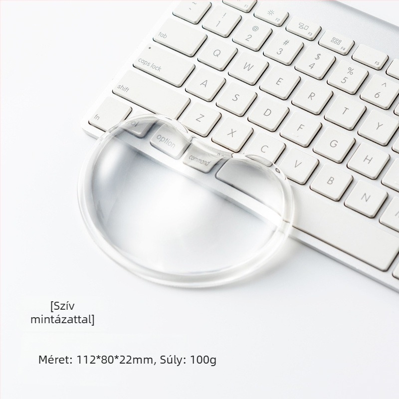 Átlátszó vízcsepp dizájnnal készült egércsukló alátét, csúszásmentes, természetes gumi, irodai és laptophoz