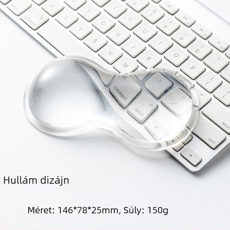 Átlátszó vízcsepp dizájnnal készült egércsukló alátét, csúszásmentes, természetes gumi, irodai és laptophoz