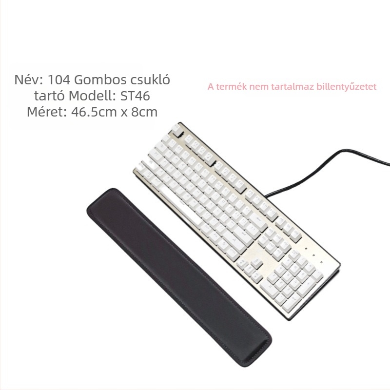 Kéztámaszos egérpad billentyűzethez és asztalhoz - magas sűrűségű, puha textil, csúszásmentes, kéz párna, varrott, OEM testreszabható