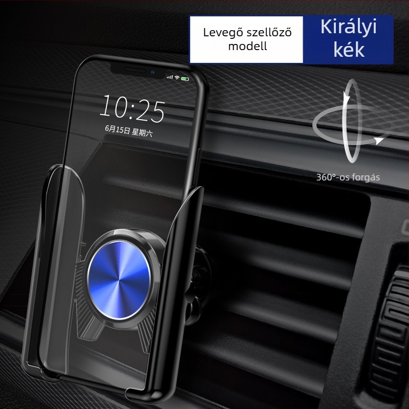 Autóba illő telefon-tartó gravitációs mechanizmussal, műanyag, Gravity Support modell, COOBOWE, univerzális kompatibilitás