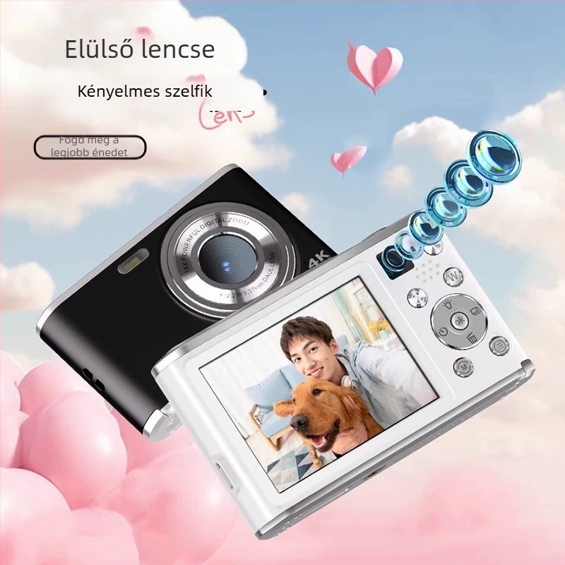 Kétkamerás digitális fényképezőgép, autofókusz, 3 hüvelykes LCD, TF-kártya tárhely, videófelvétel