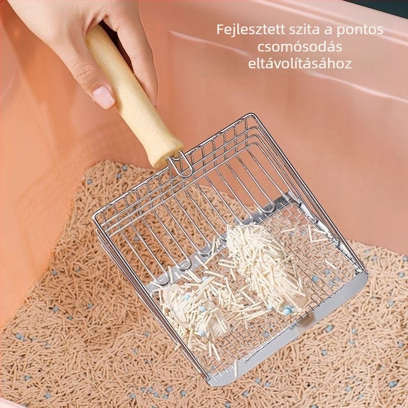 Macska almot felszedő lapát és szemetes – 2 az 1-ben, műanyag, nem importált, ajándék nélkül