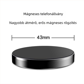 Autós mágneses telefontartó, alumíniumötvözetből készült mágnes és szilikon bevonat, modell D8, testreszabható, kompatibil mobiltelefonokkal