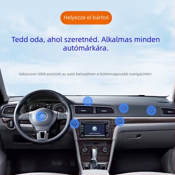 Autós mágneses telefontartó, alumíniumötvözetből készült mágnes és szilikon bevonat, modell D8, testreszabható, kompatibil mobiltelefonokkal