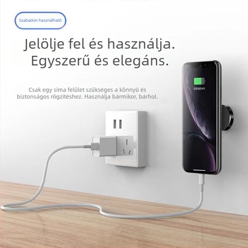 Autós mágneses telefontartó, alumíniumötvözetből készült mágnes és szilikon bevonat, modell D8, testreszabható, kompatibil mobiltelefonokkal
