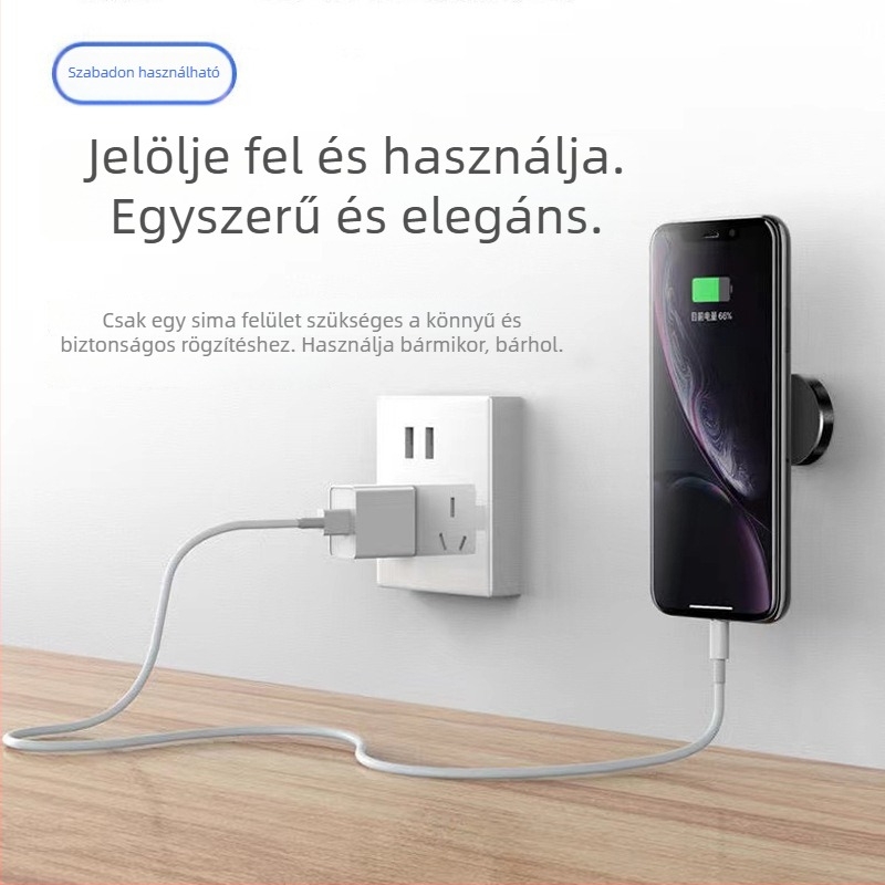 Autós mágneses telefontartó, alumíniumötvözetből készült mágnes és szilikon bevonat, modell D8, testreszabható, kompatibil mobiltelefonokkal