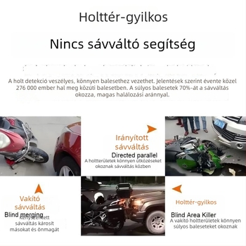 Mt9a Motorkerékpár kétkamerás dash cam, CarPlay, TPMS és holttér-észlelés, 150° látószög, 5MP, microSD kártya akár 64GB-ig, 12V