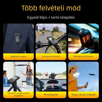 Mellkasra rögzített akciókamera motorkerékpárhoz LCD-képernyővel